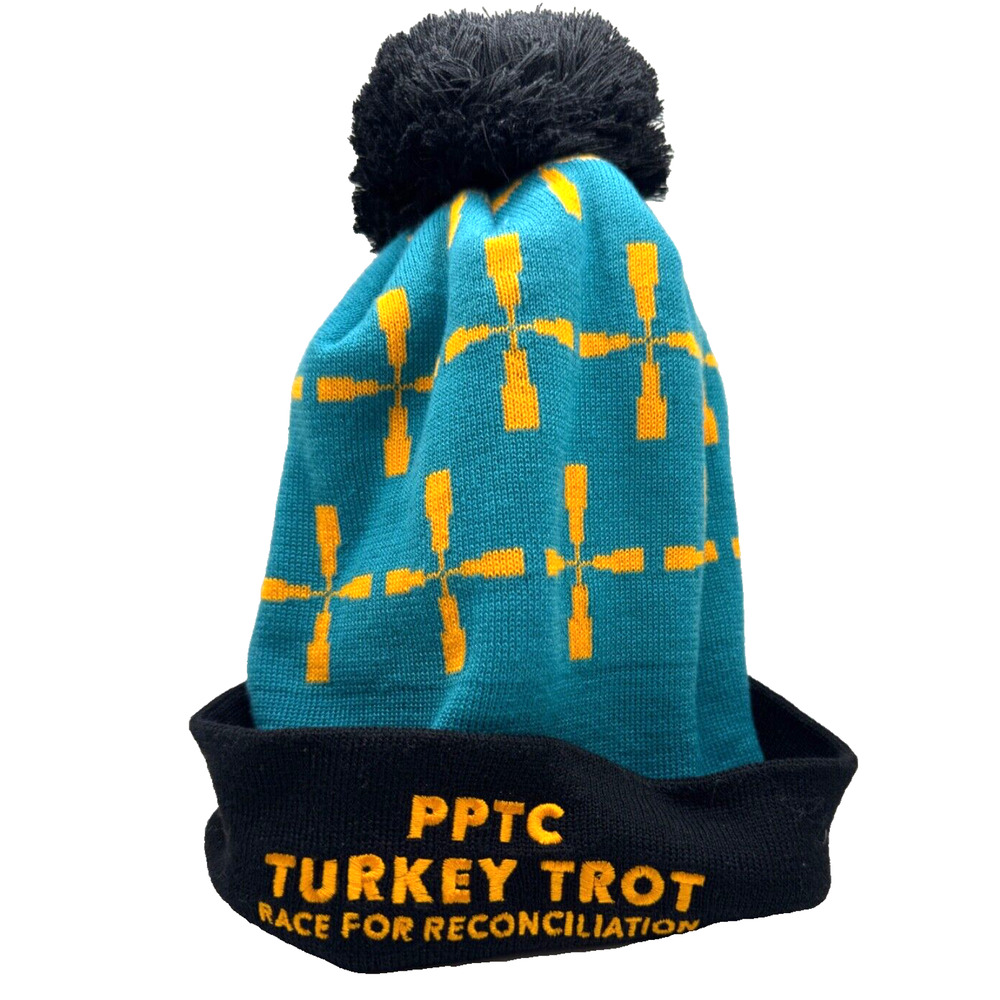 Prospect Park Brooklyn NY Turkey Trot Beanie Hat Locale NYC Rare Winter Pom NWT - Picture 8 of 15